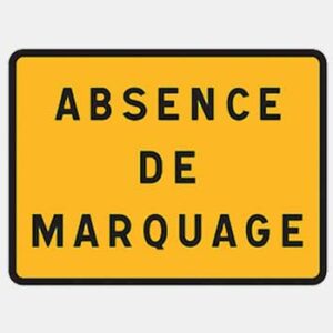 Absence de marquage au sol