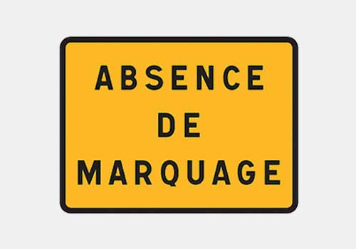 Absence de marquage au sol