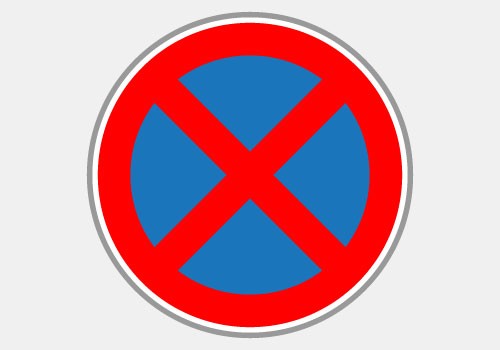 Arrêt et stationnement interdits BK6d